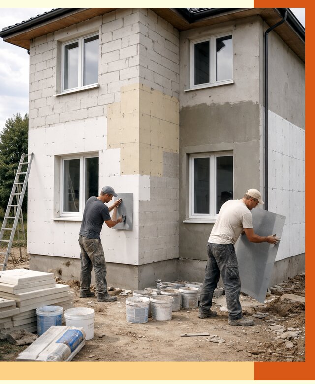 Утепление дома из газобетона в Муравленке от 4497 руб./м² — заказать у ТепломастерМрв