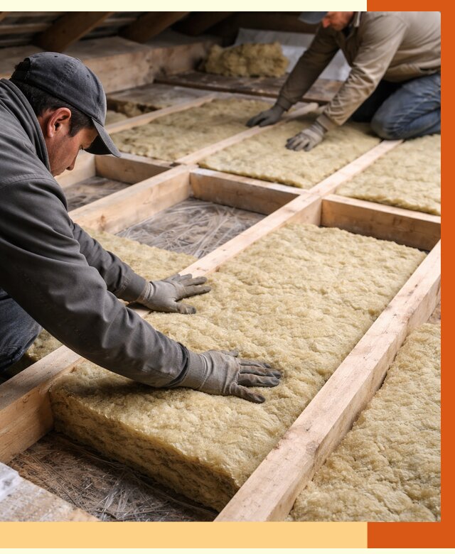 Утепление чердака минватой в Муравленке от 3747 руб/м2 под ключ | ТепломастерМрв